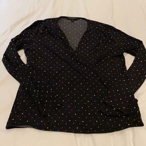 Banana Republic polka dot wrap top